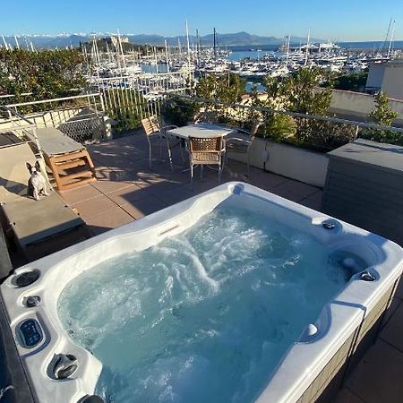Penthouse Vue Mer Avec Rooftop,Jacuzzi,Et Parking Prive Antibes Eksteriør bilde